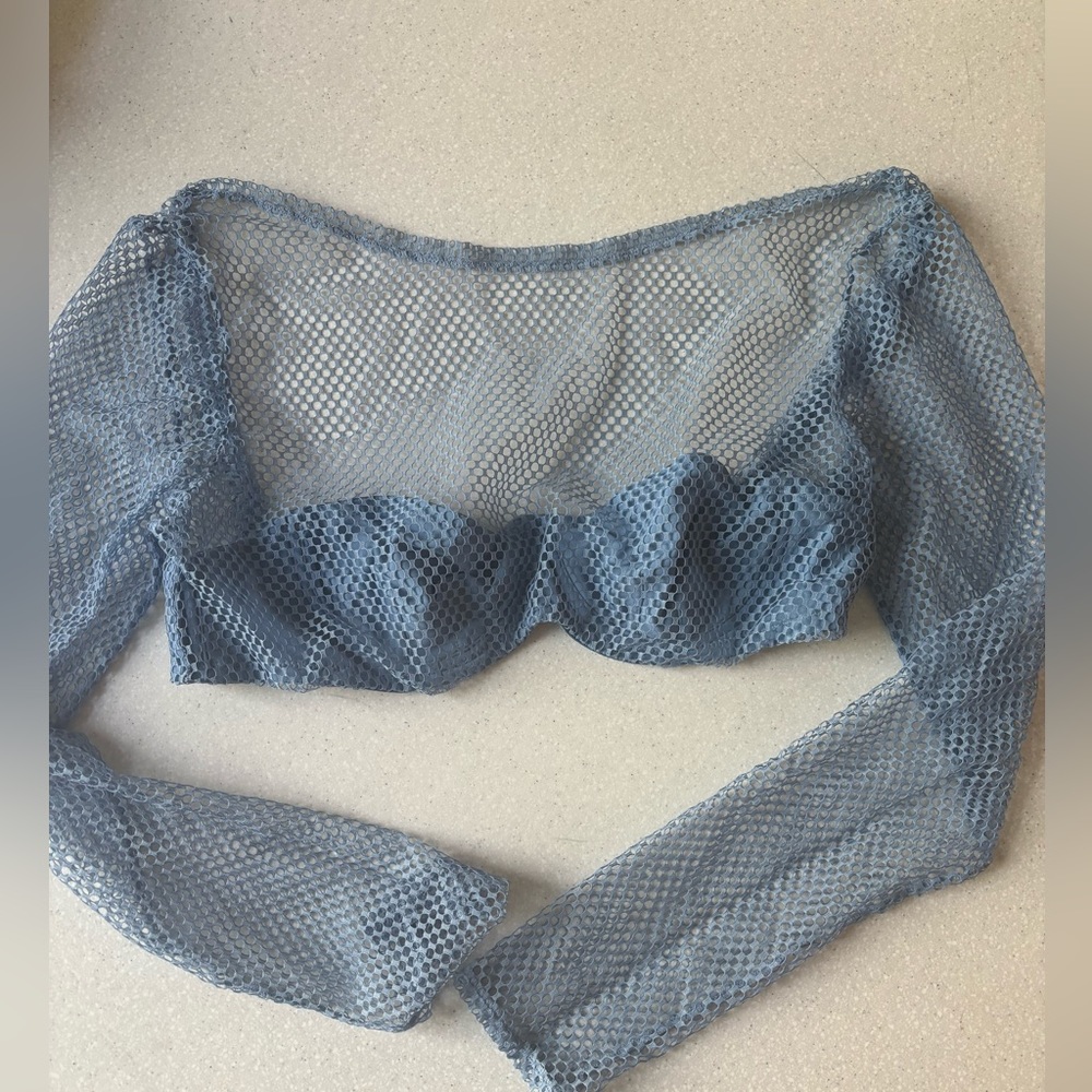 Urban Outfitters cropped mesh long sleeve